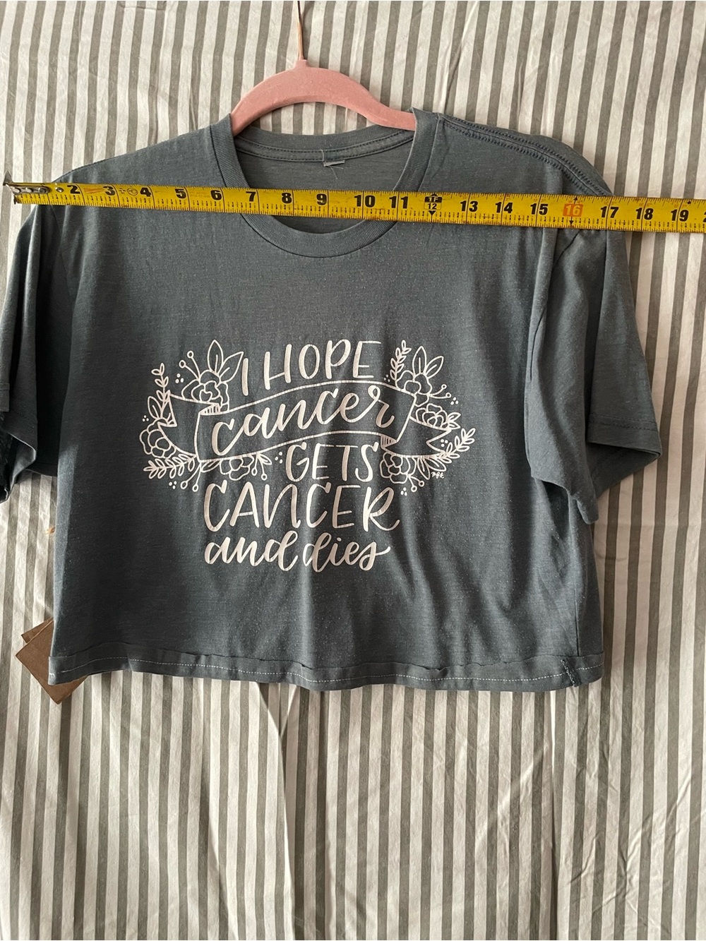 I Hope Cancer Gets Cancer Crop Top